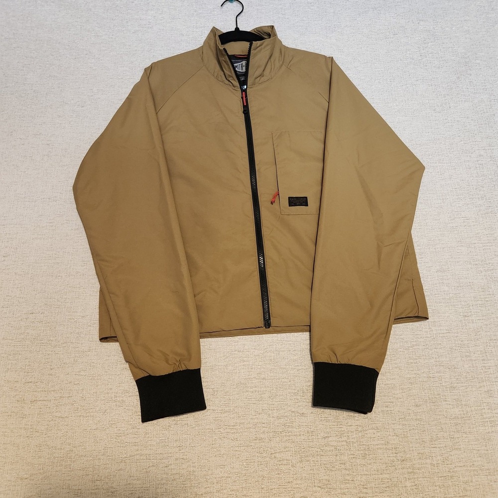 Smith + Rogue Bomber Jacket Mens XL Tan Full Zip Nylon Workwear Outdoor Montana